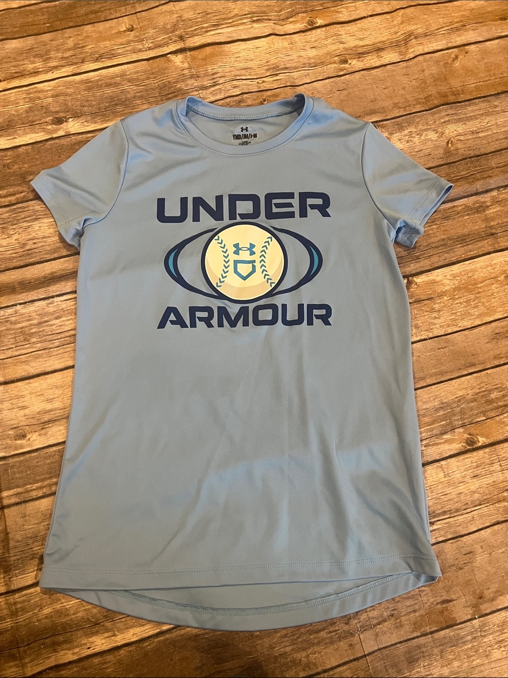Under Armour Boys M Blue Baseball T Shirt